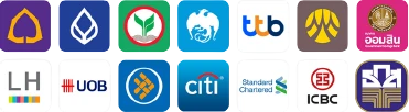 ธนาคารที่รองรับ